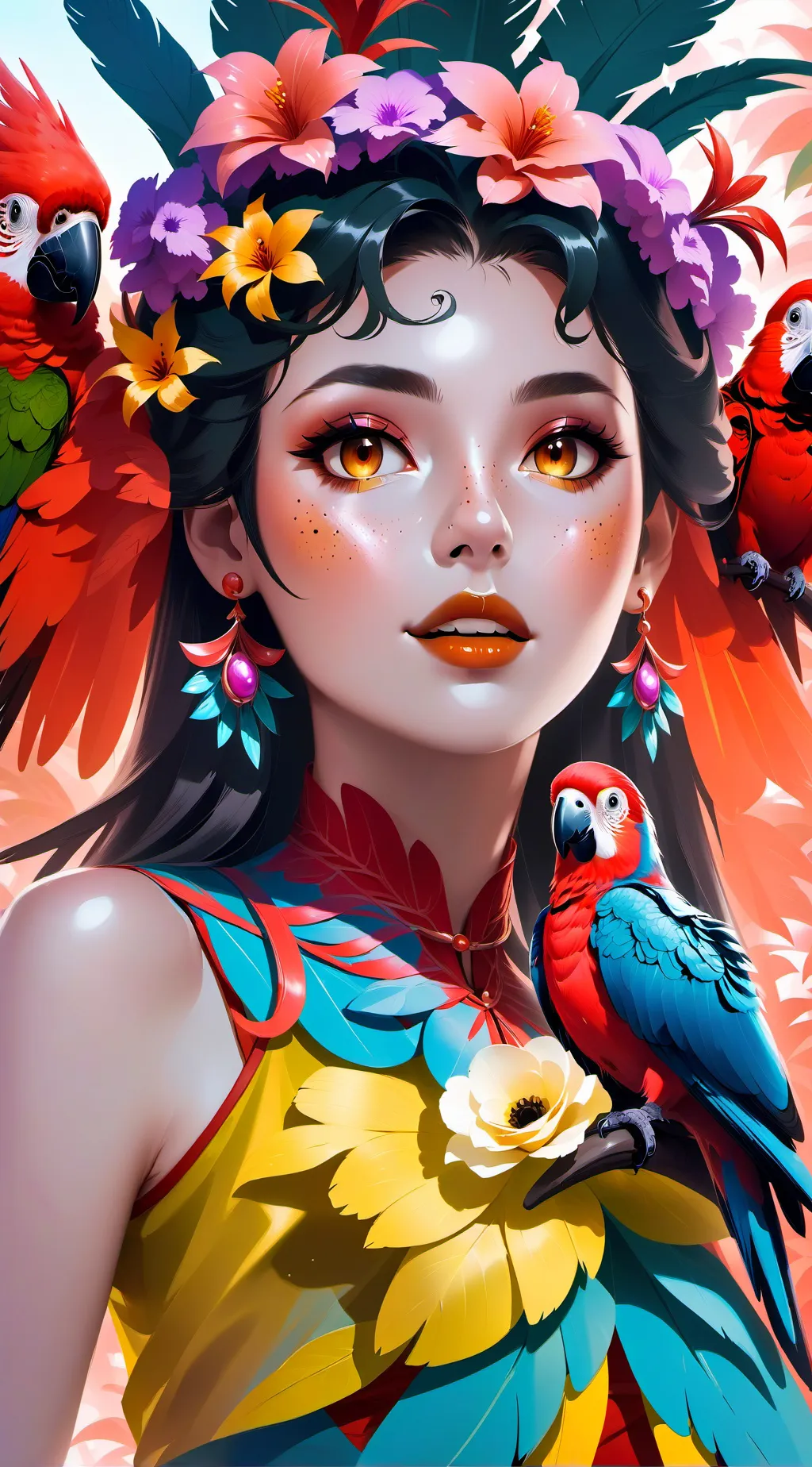 ai character: Sarah the Flower Master background