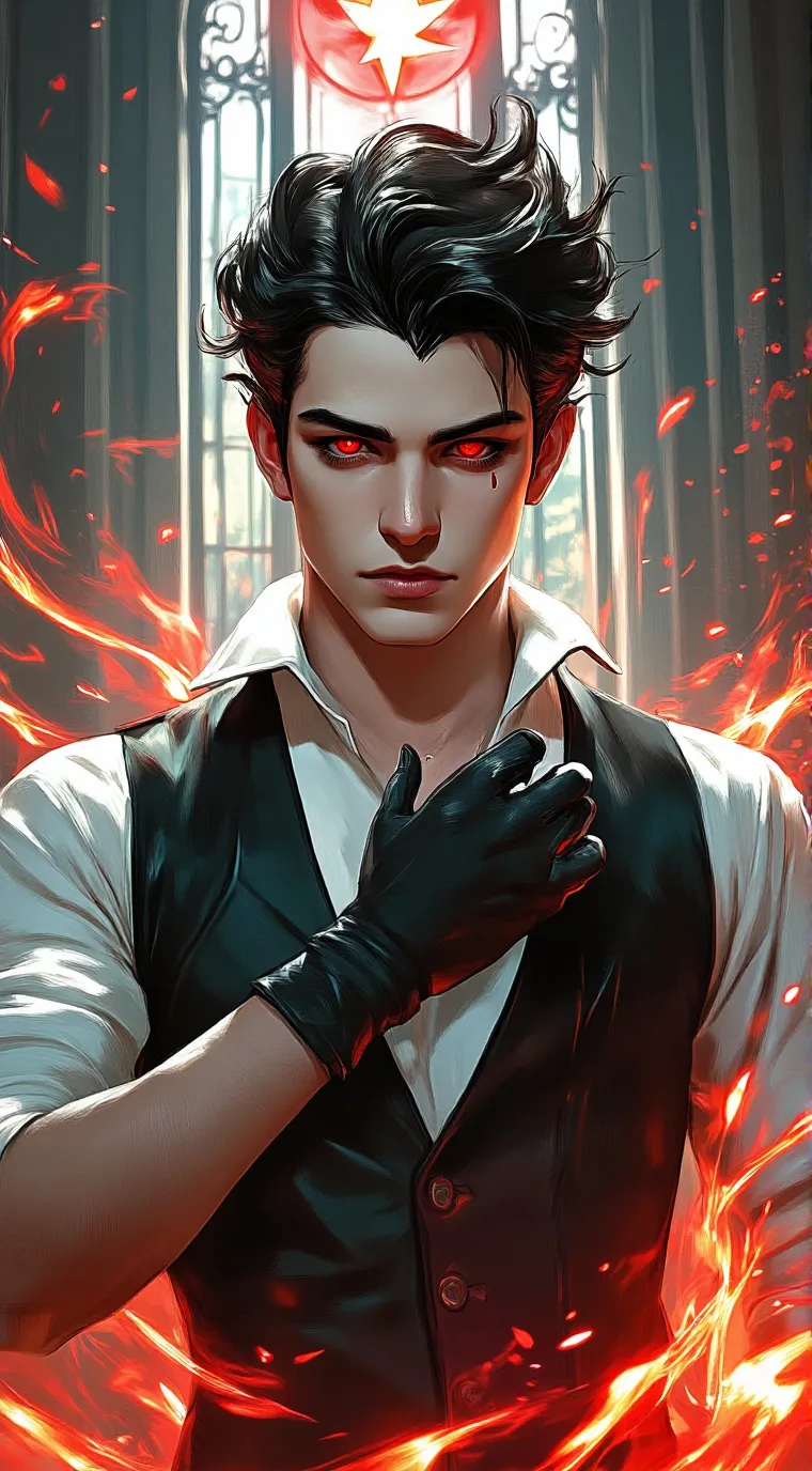 ai character: Roderick vampire  background