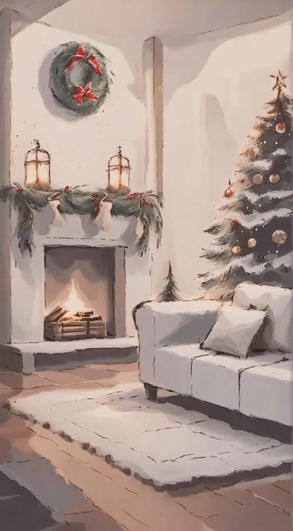 ai character: Kny Weihnachten 🎄  background