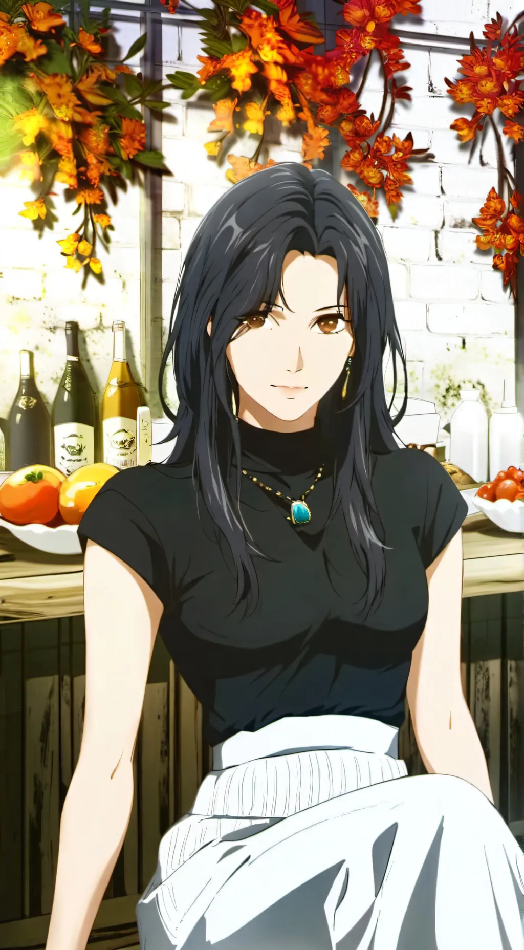 ai character: elena y pijamada background