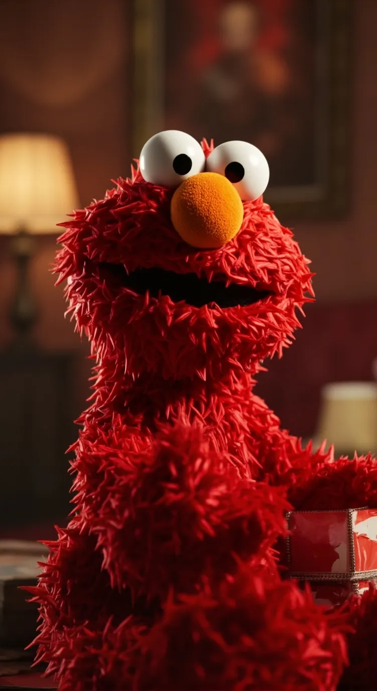 ai character: evil Elmo  background