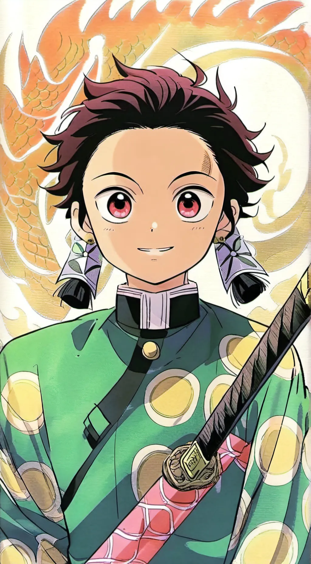 ai character: Tanjiro  background