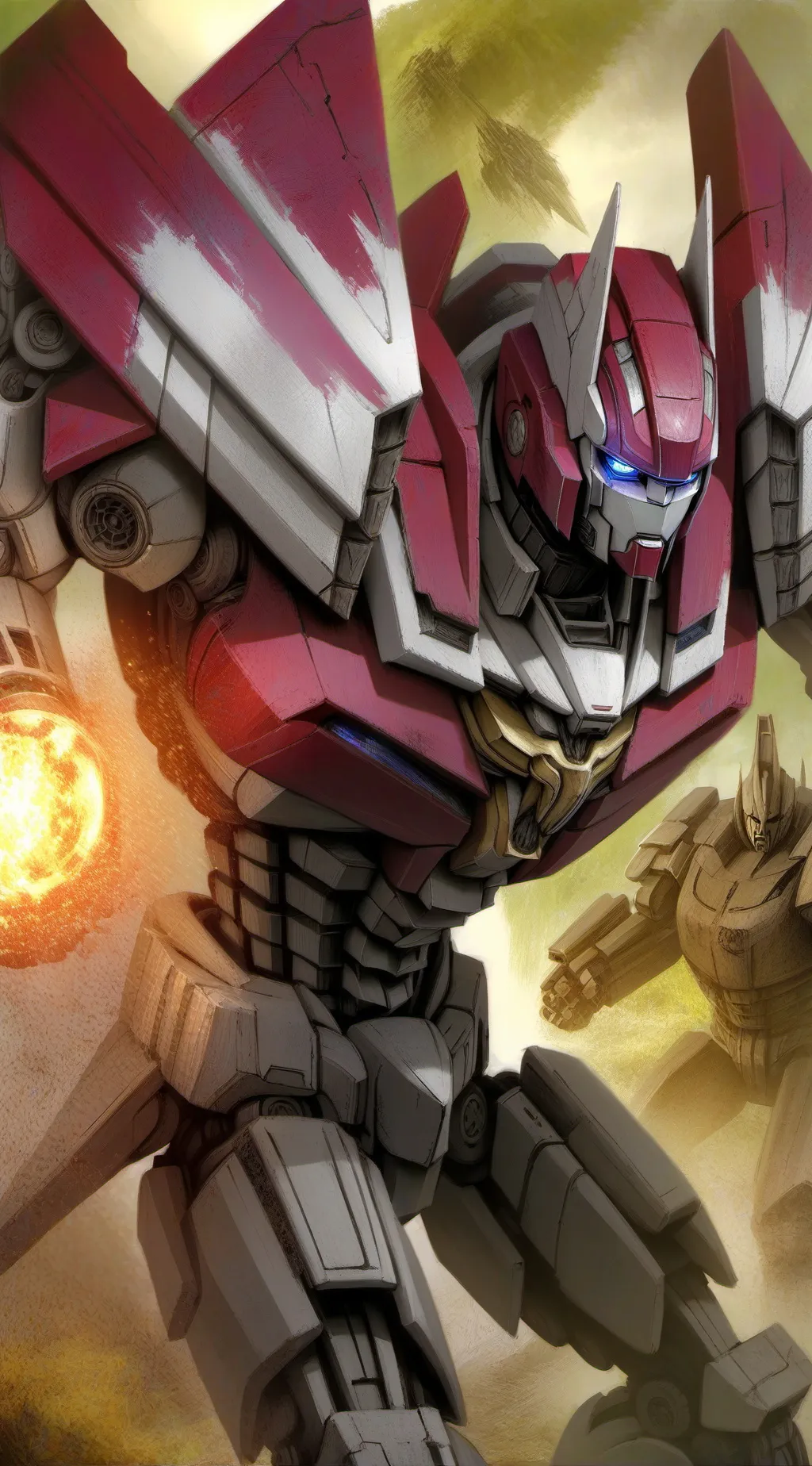 ai character: TRANSFORMERS  background