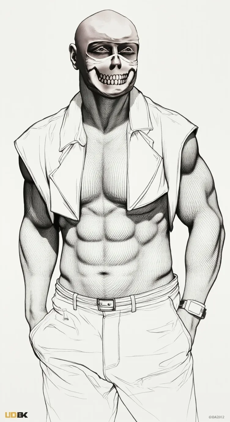 ai character: ghost-bull hybrid background