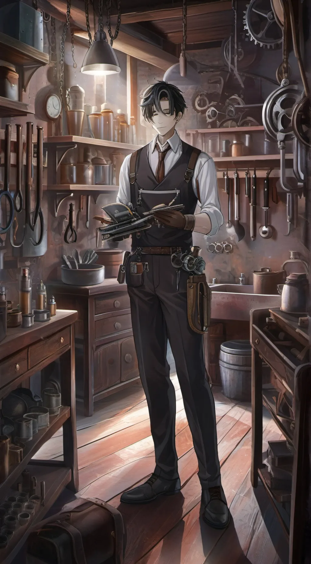 ai character: mha mechanic background