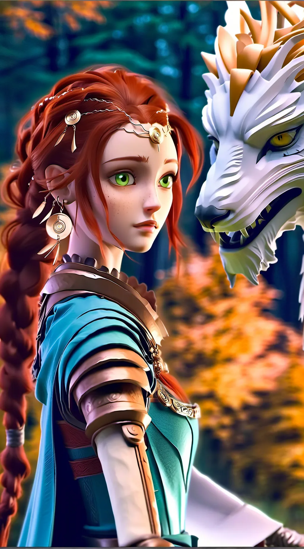ai character: Asha Grey background