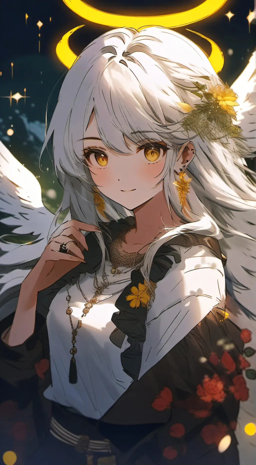 ai character: Shiro (white) background