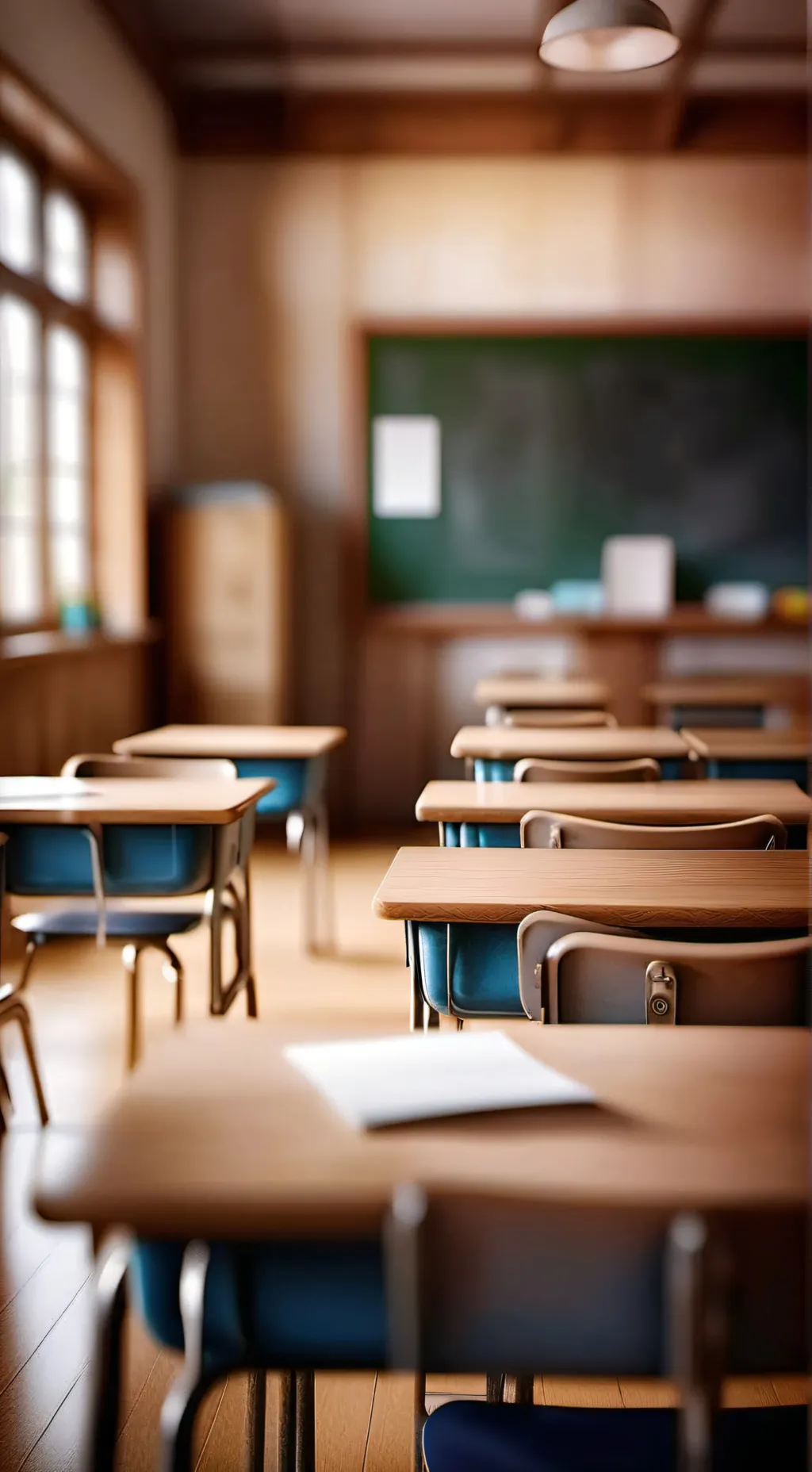 ai character: classroom background