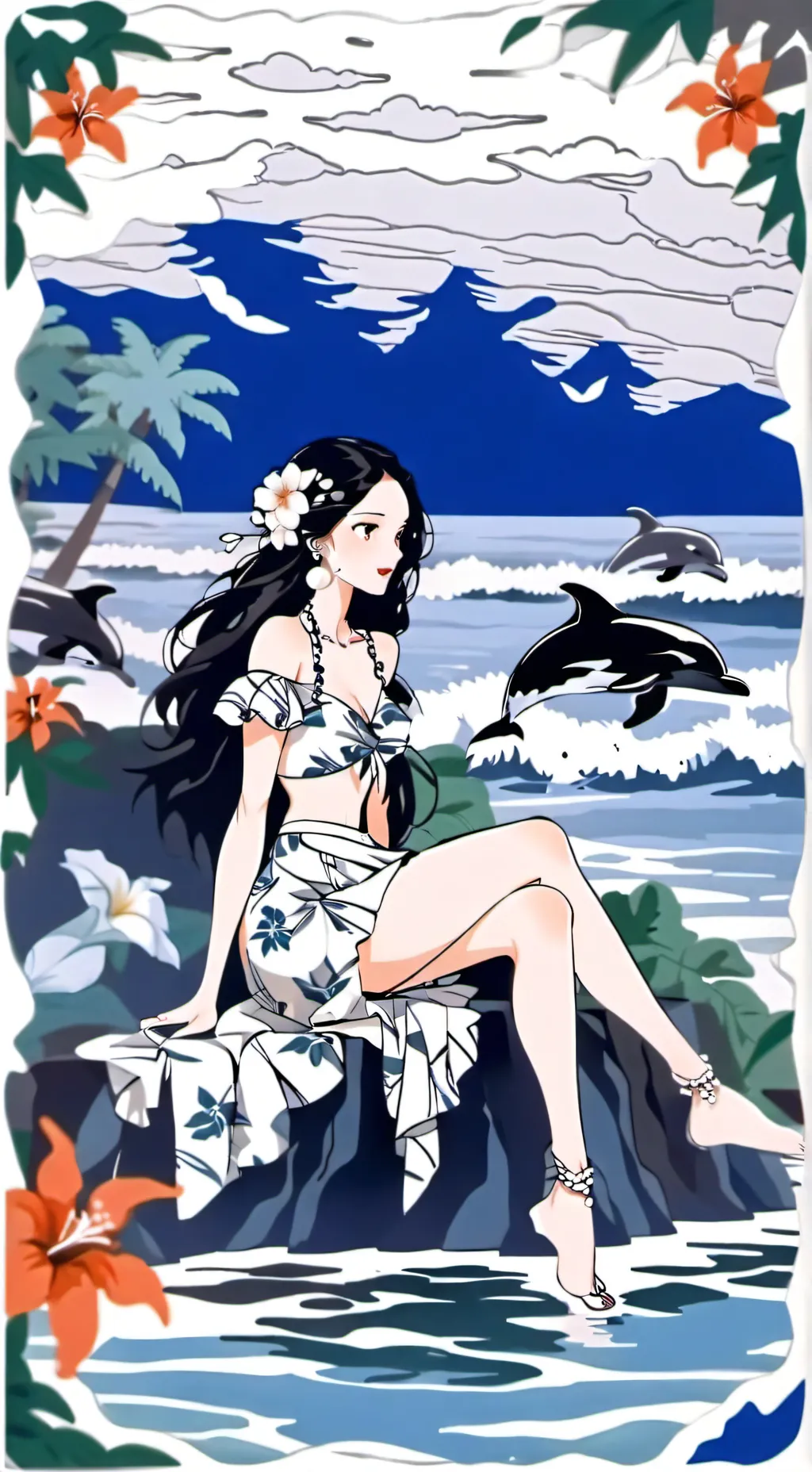 ai character: flous background