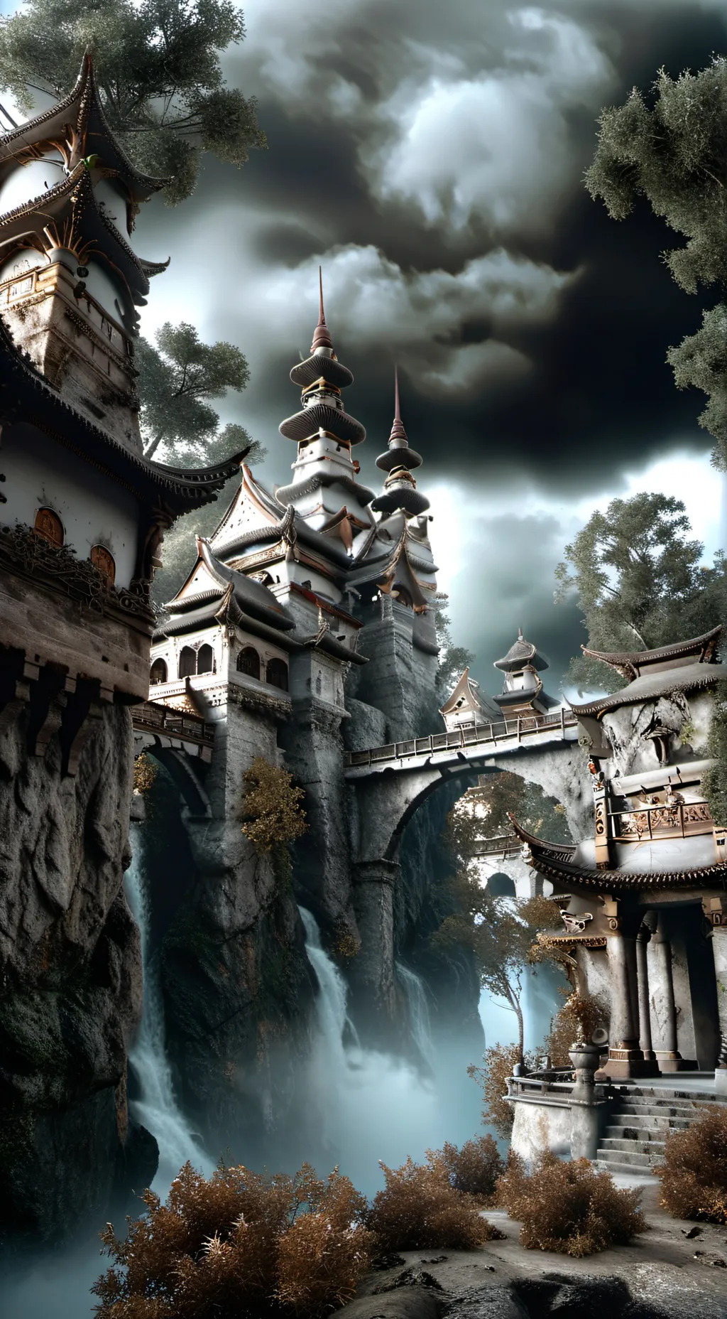ai character: Foggy like wind background