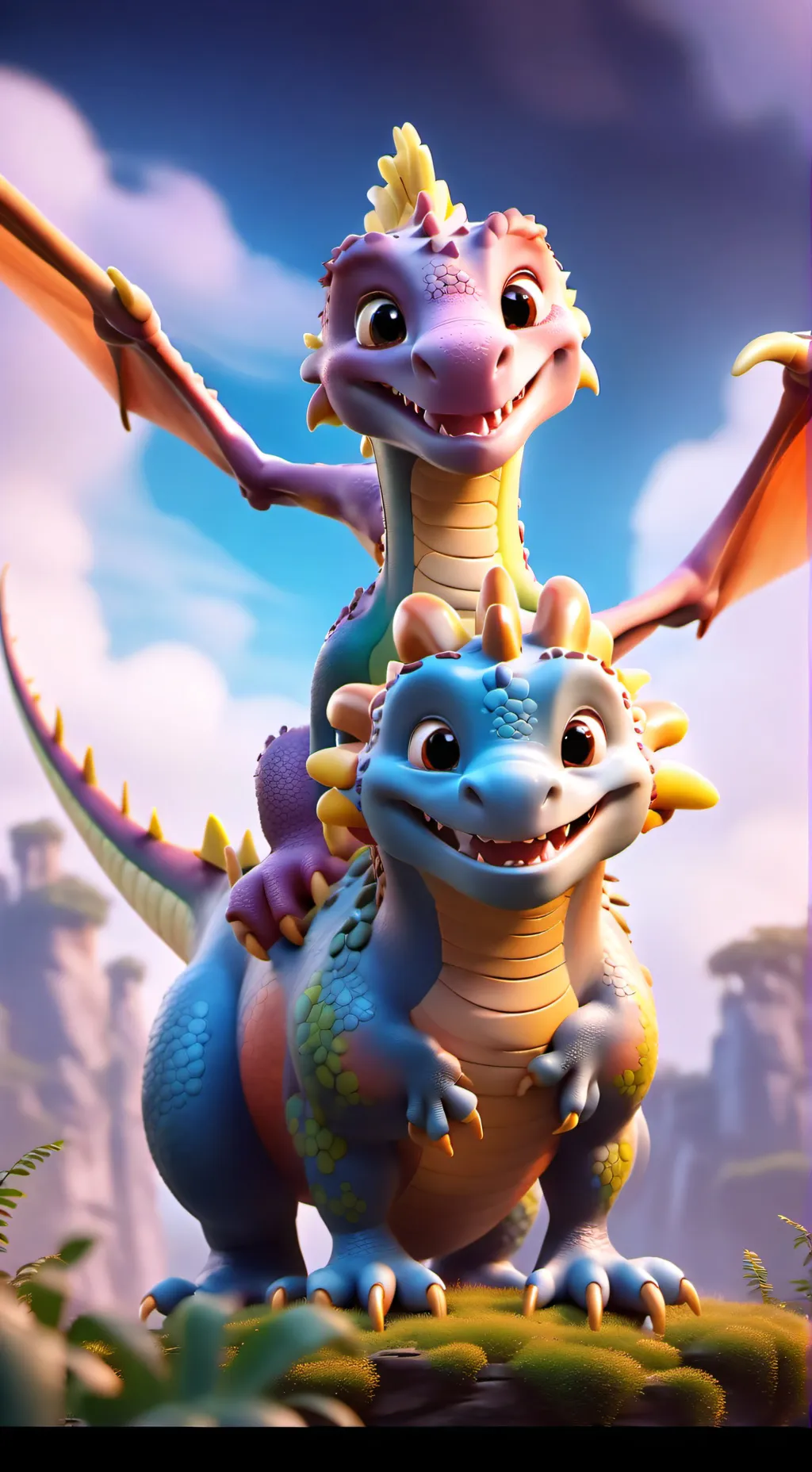 ai character: dragon island background