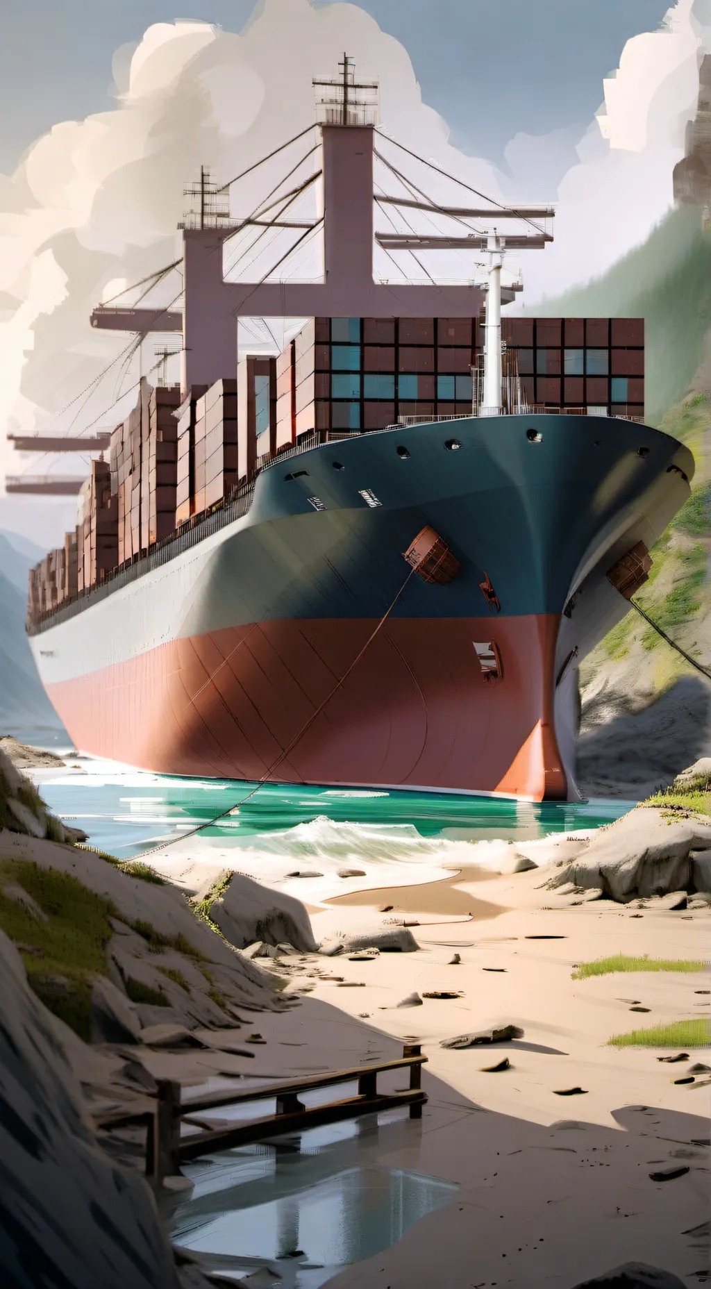 ai character: Cargo ship  background