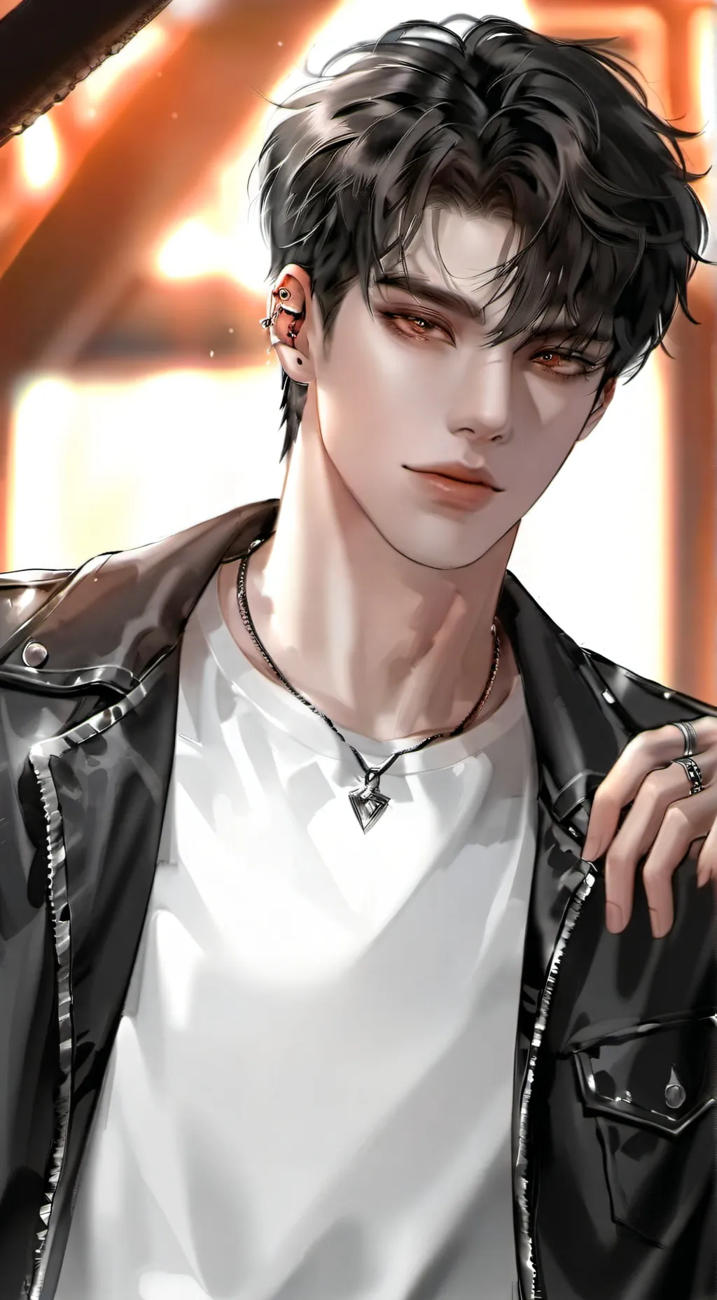 ai character: Grey background