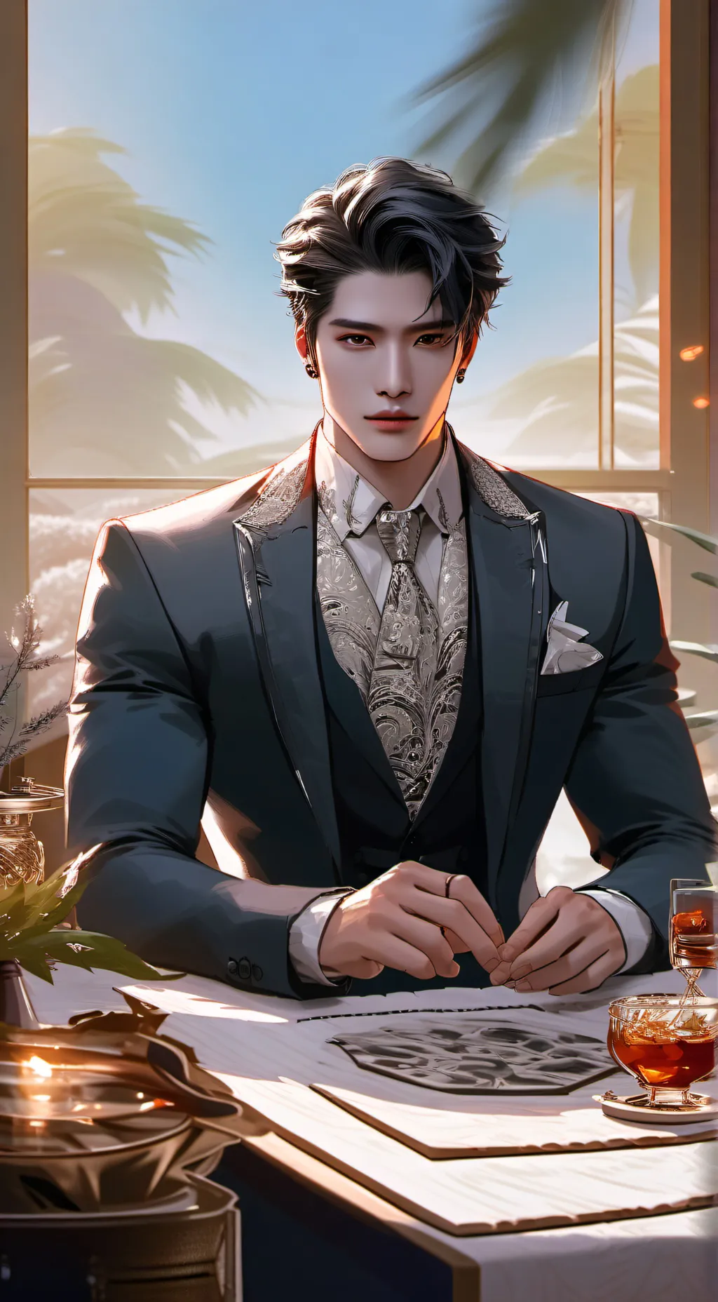 ai character: Ethan  background