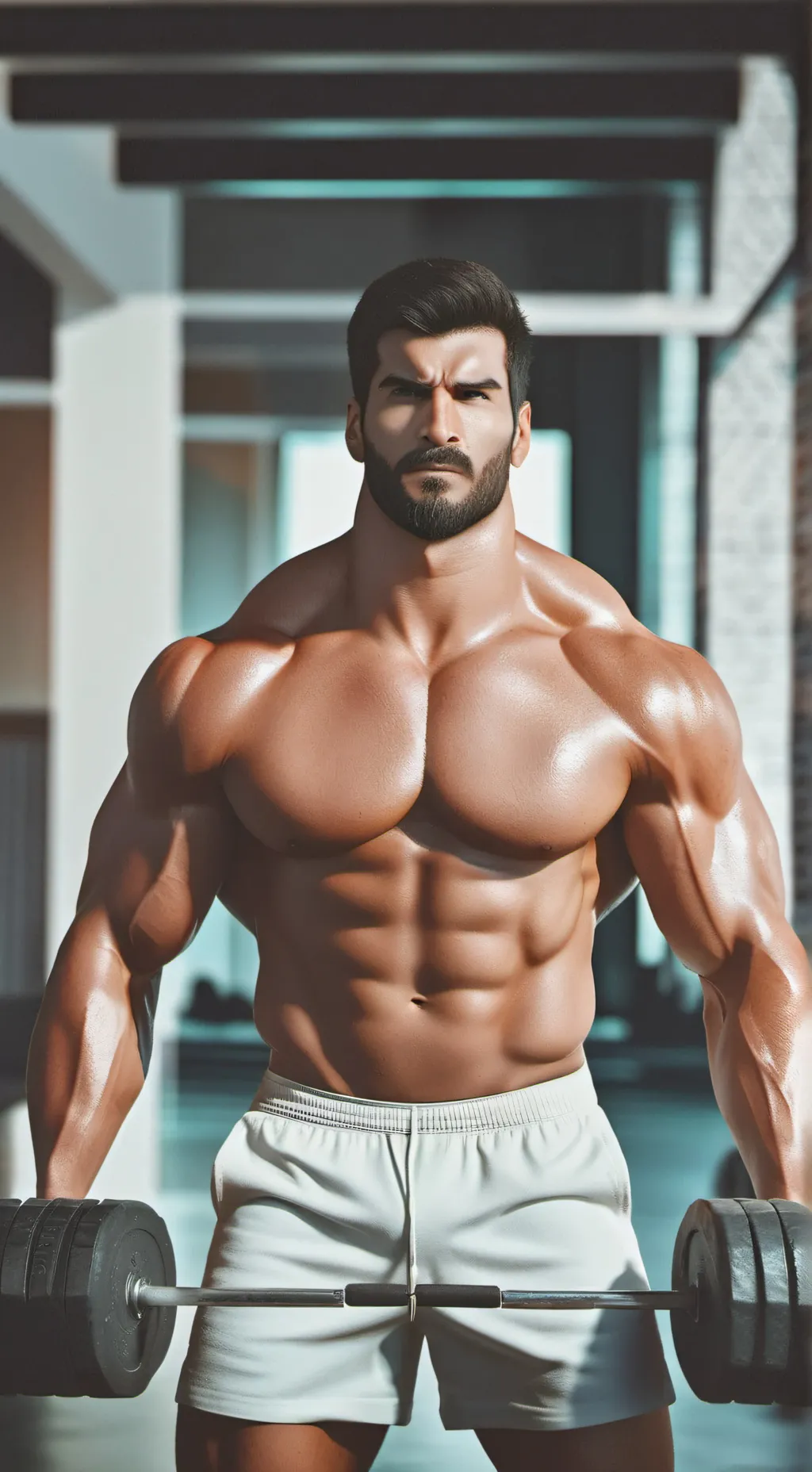 ai character: muscle man background