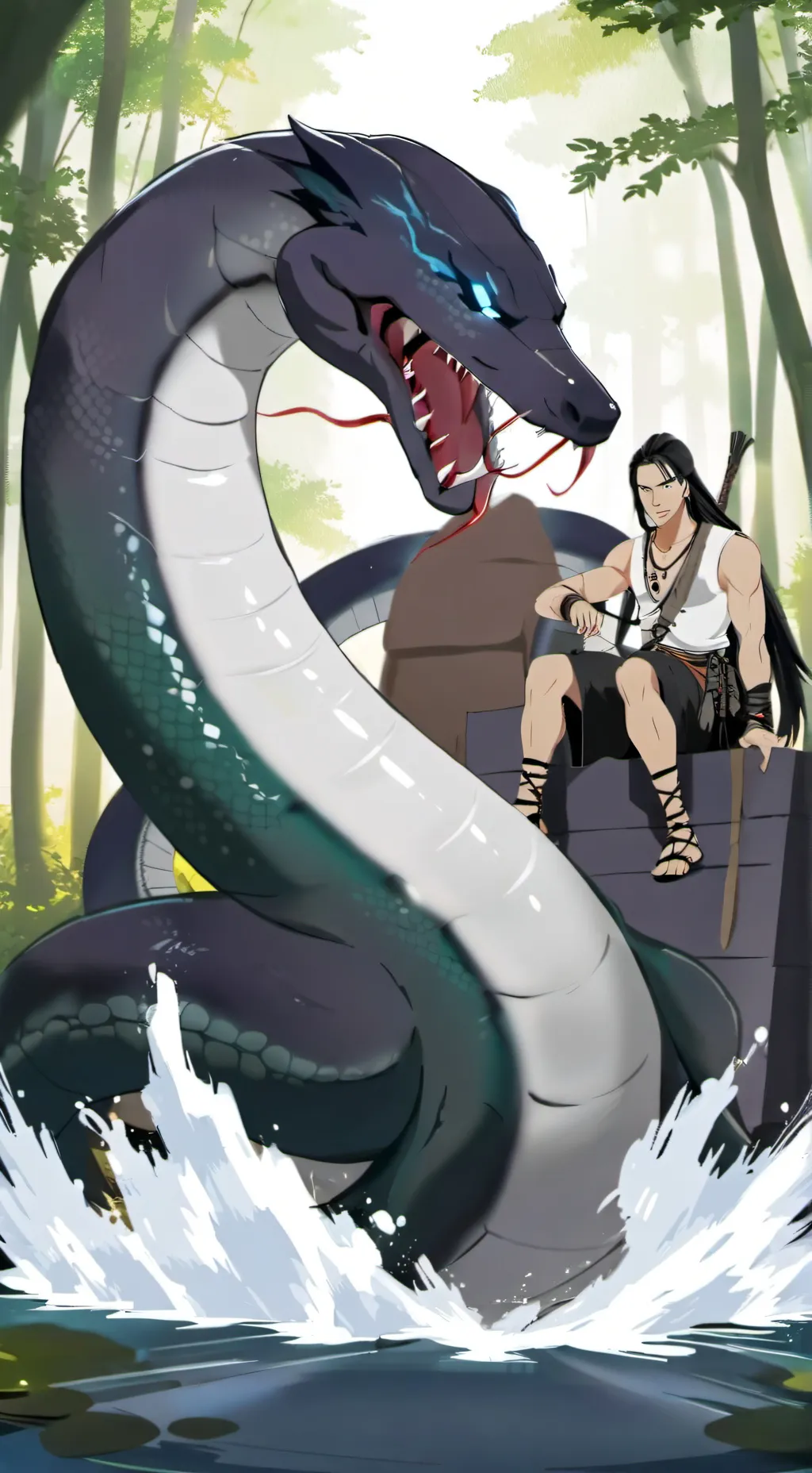 ai character: anaconda background