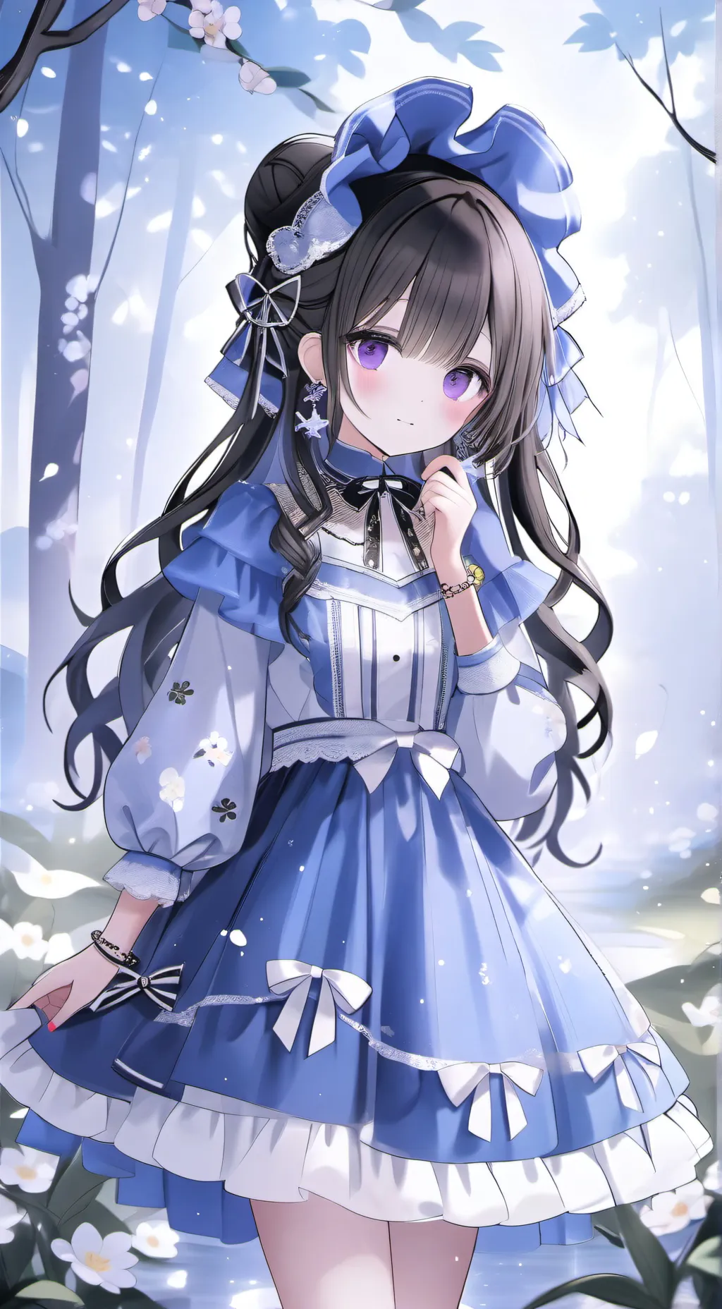 ai character: hija,kanao,tanjiro background
