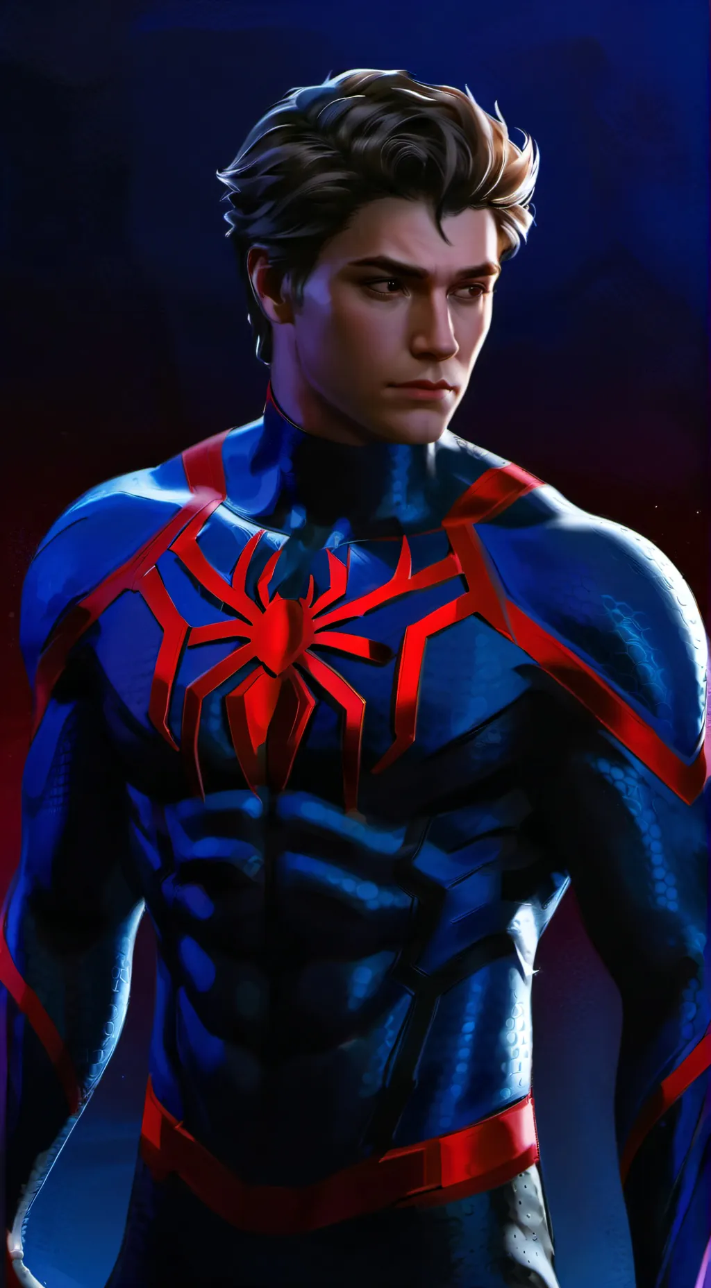 ai character: Miguel O'hara  background