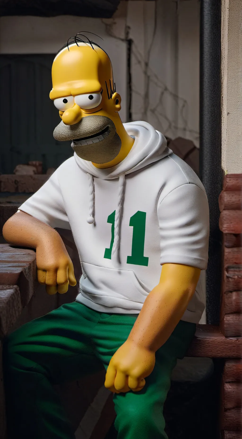 ai character: Homer Simpson background