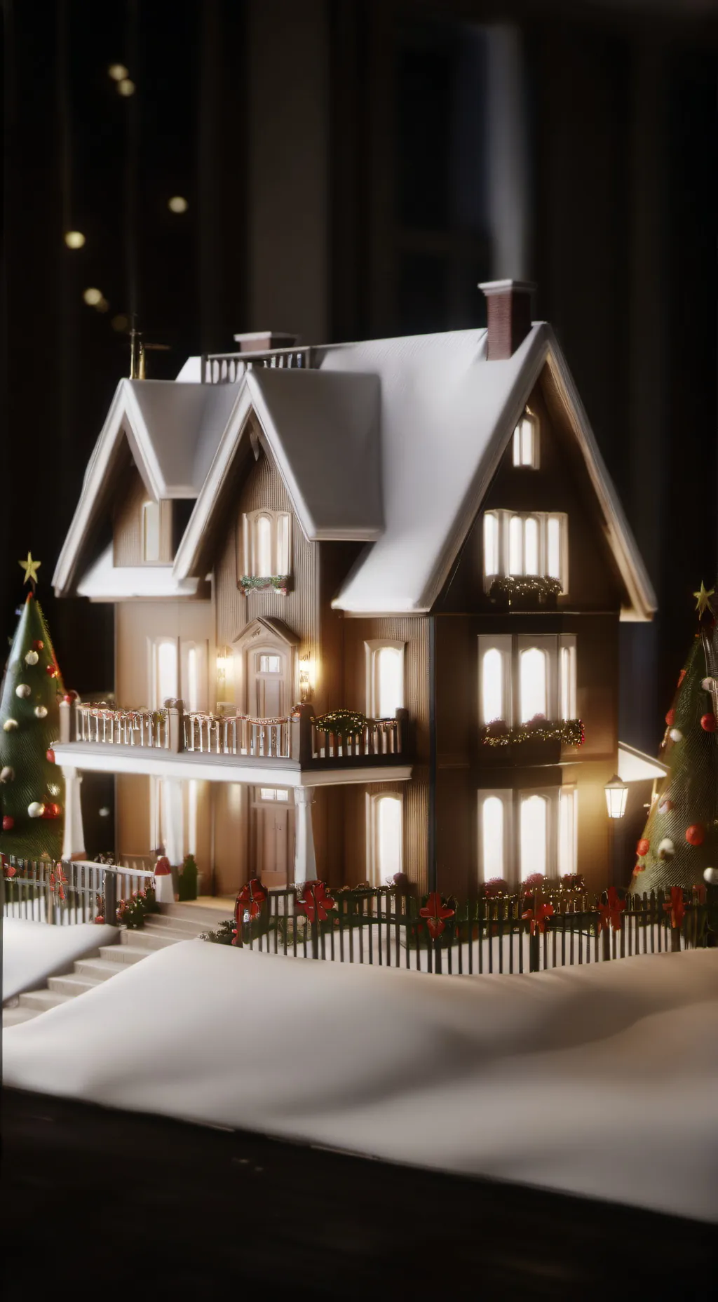 ai character: SC,NC Xmas background
