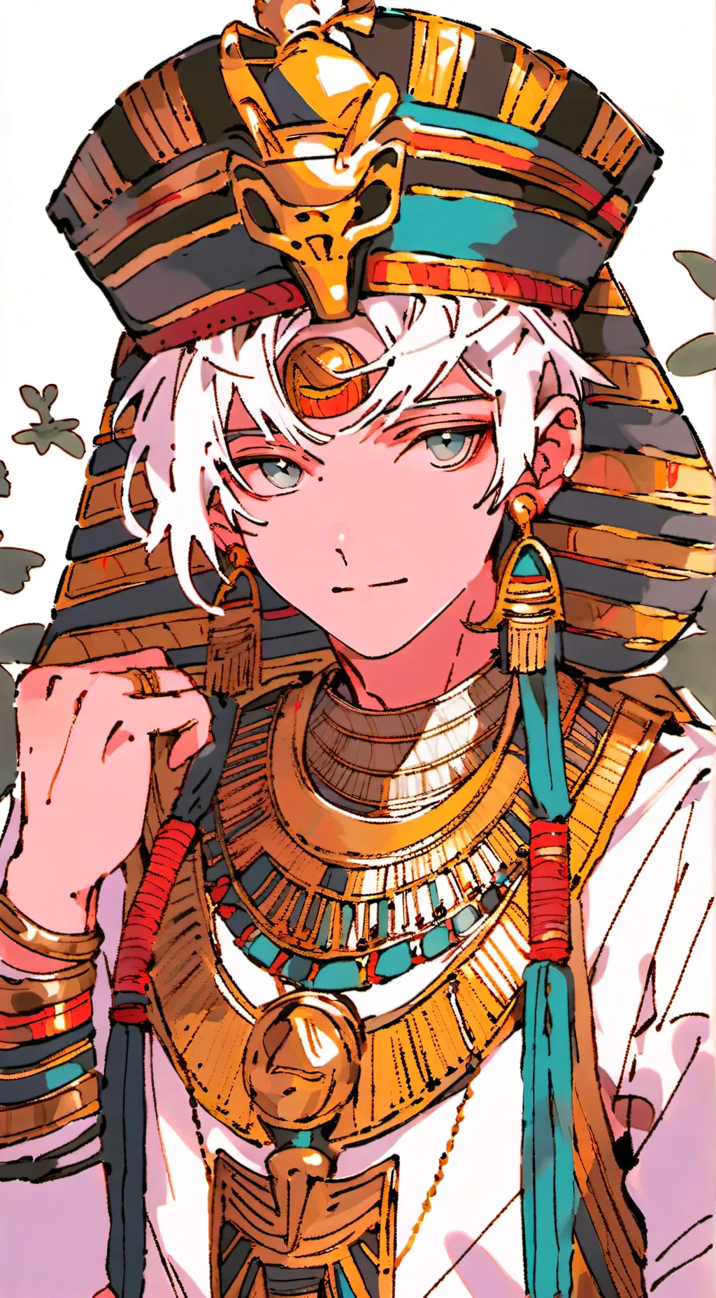 ai character: king tut :] background