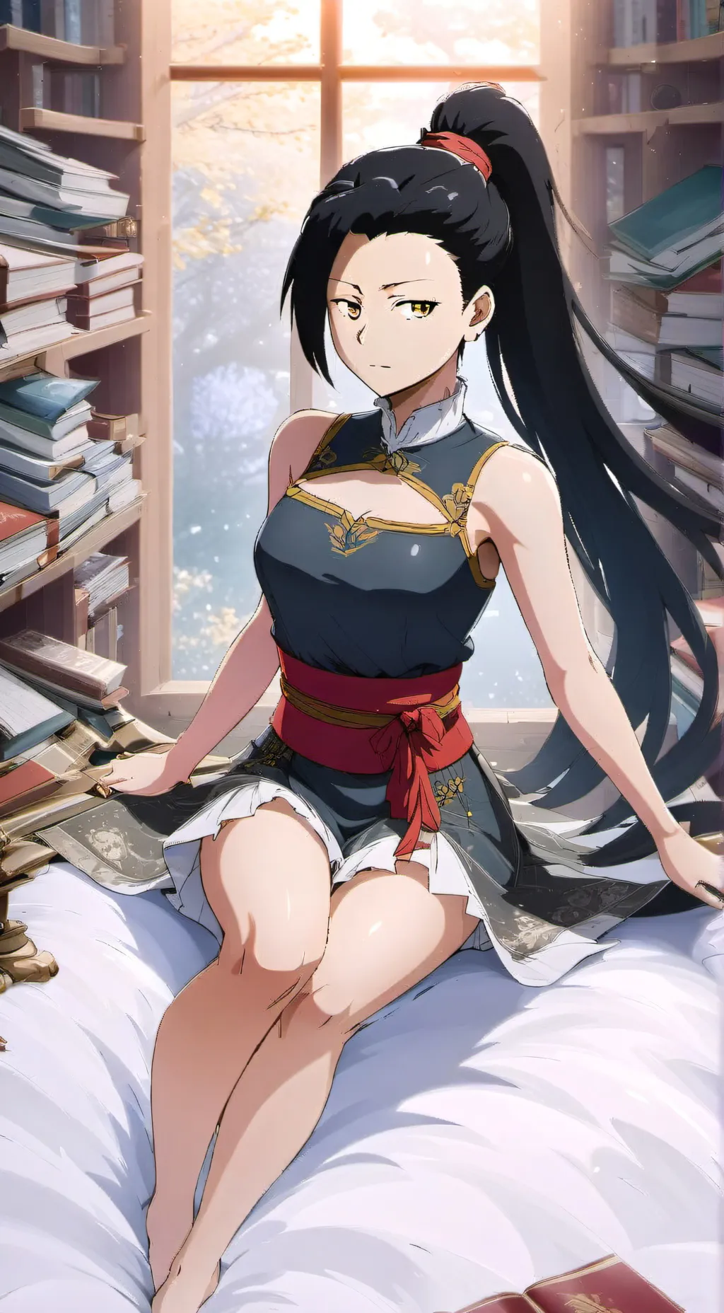 ai character: Momo Yaoyorozu  background