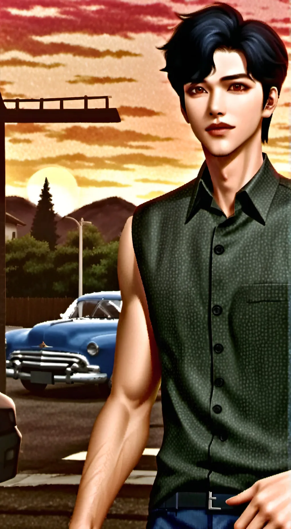 ai character: Gabe  background