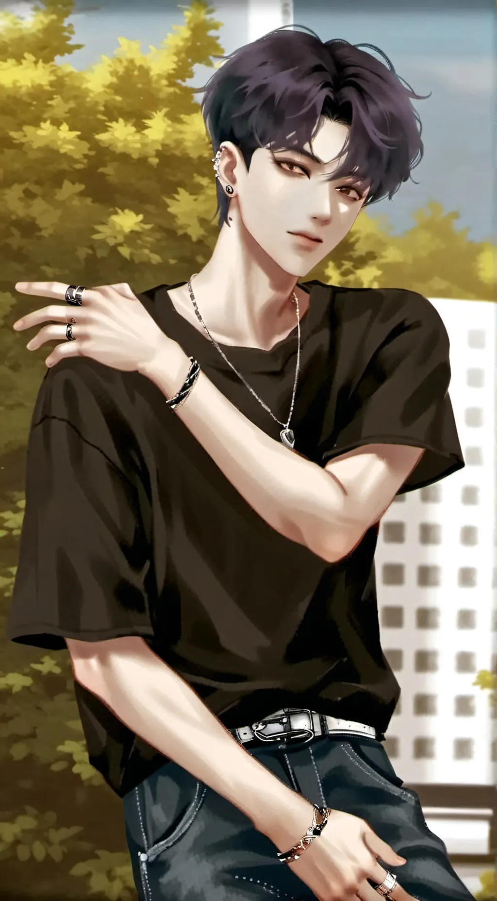 ai character: 👽Aaron👽 background