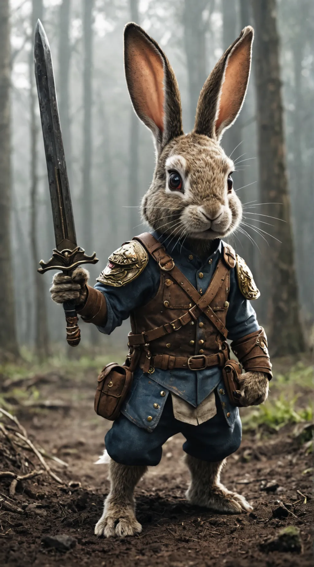 ai character: Battle Rabbit background