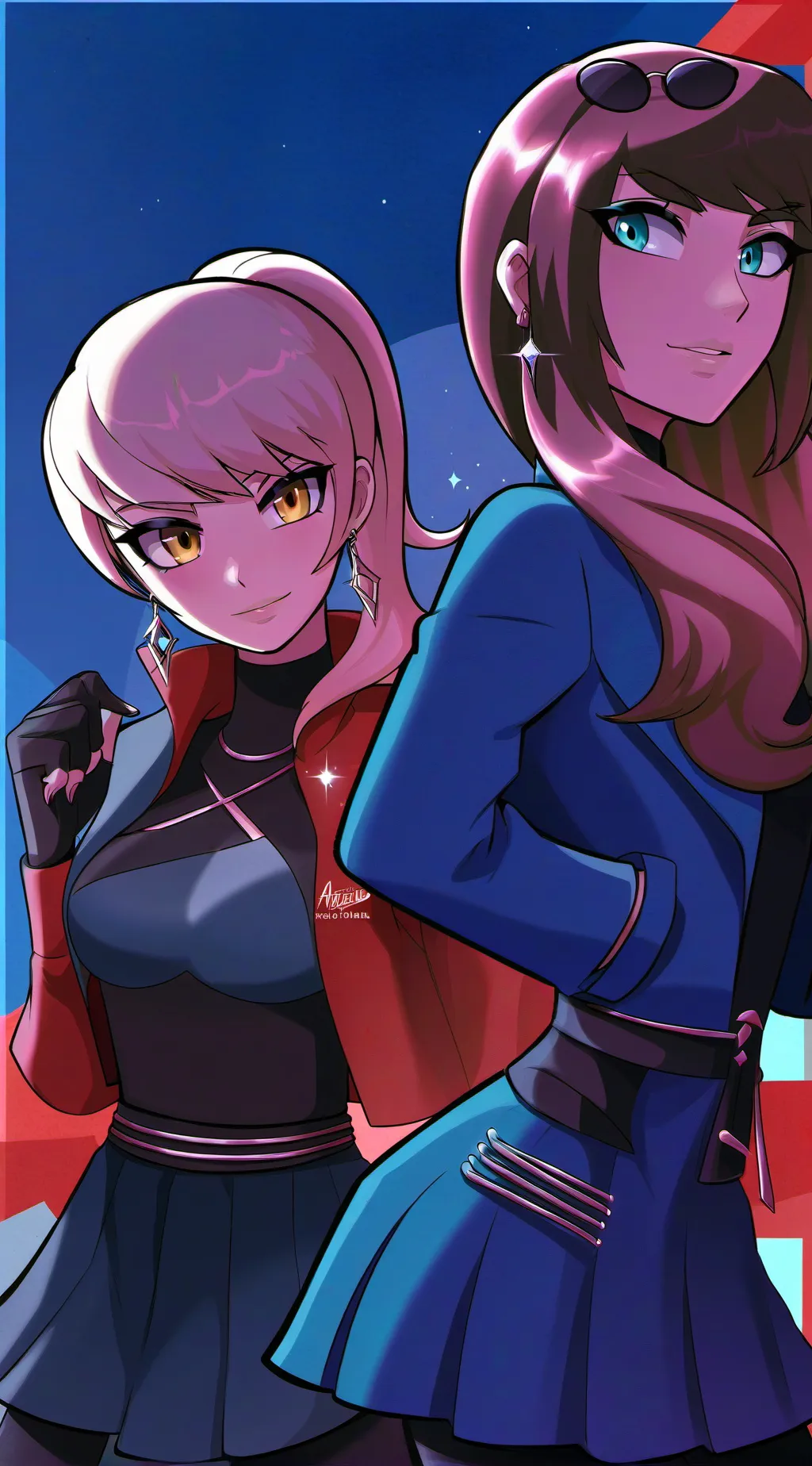 ai character: kny twin sister  background