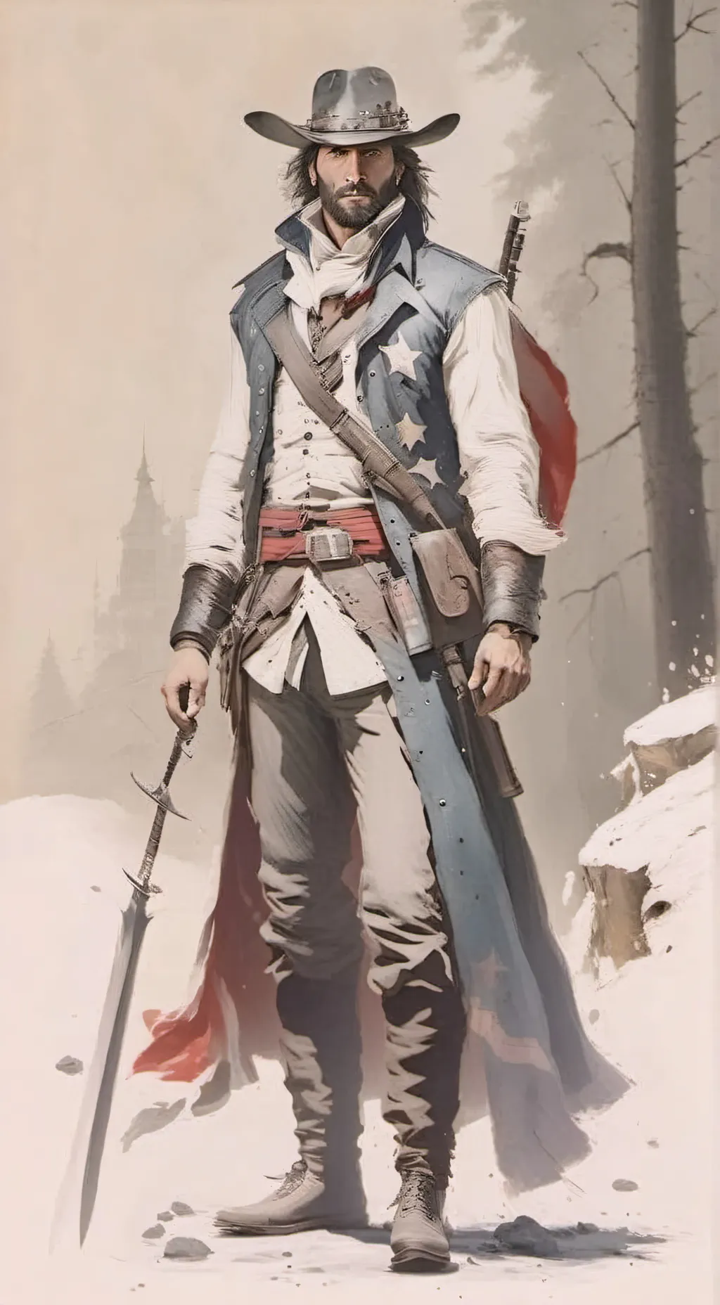 ai character: country humans  background