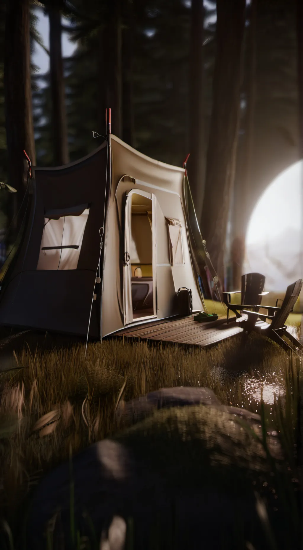 ai character: Camp camp background