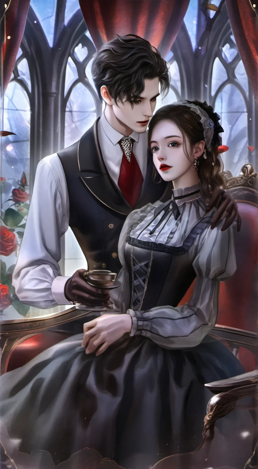 ai character: 💗LEO🐼  background