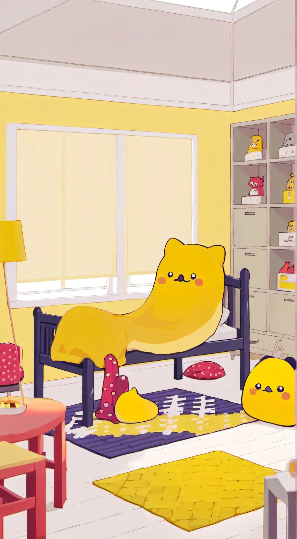 ai character: Sprunki hate gray background