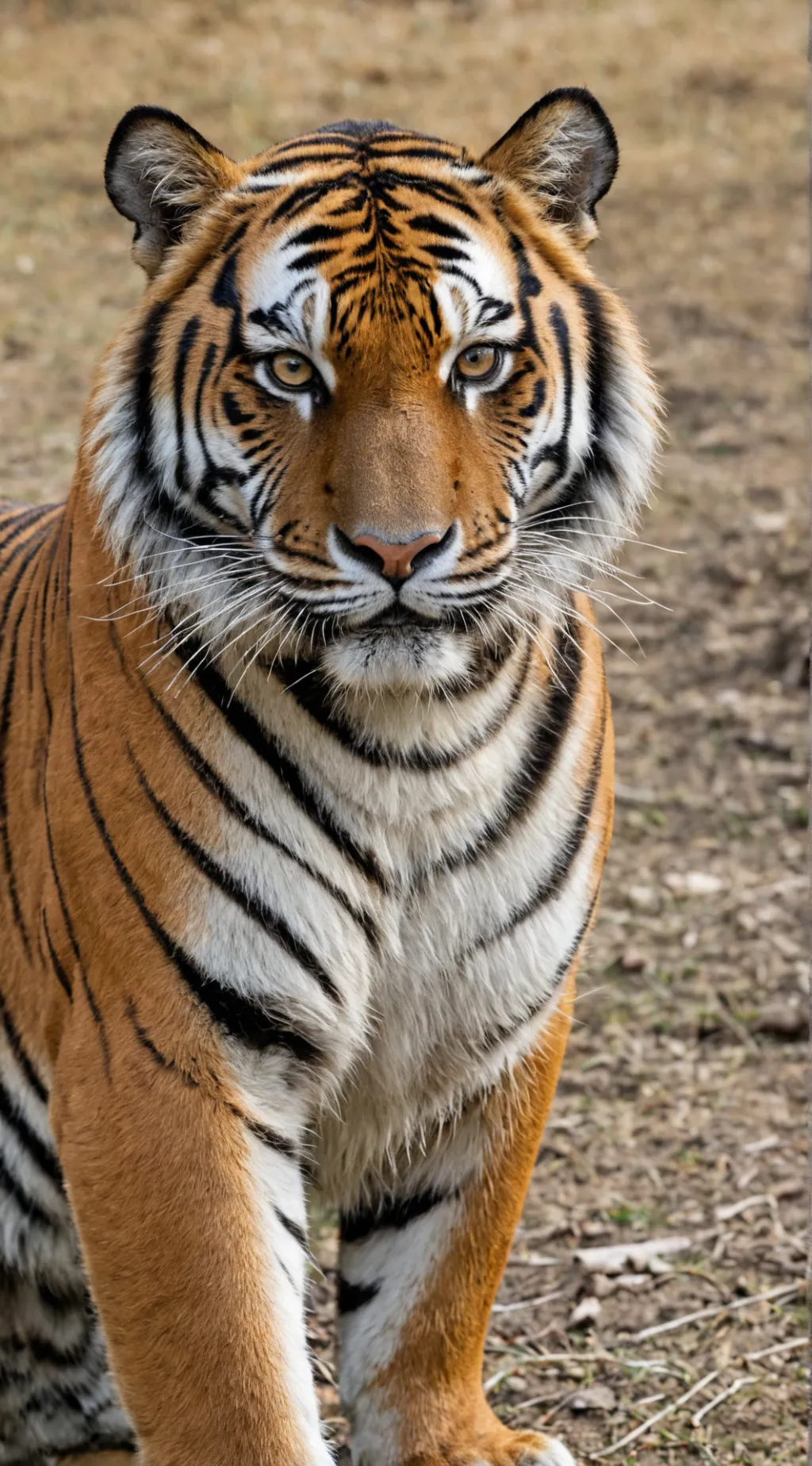 ai character: Male tiger at zoo background