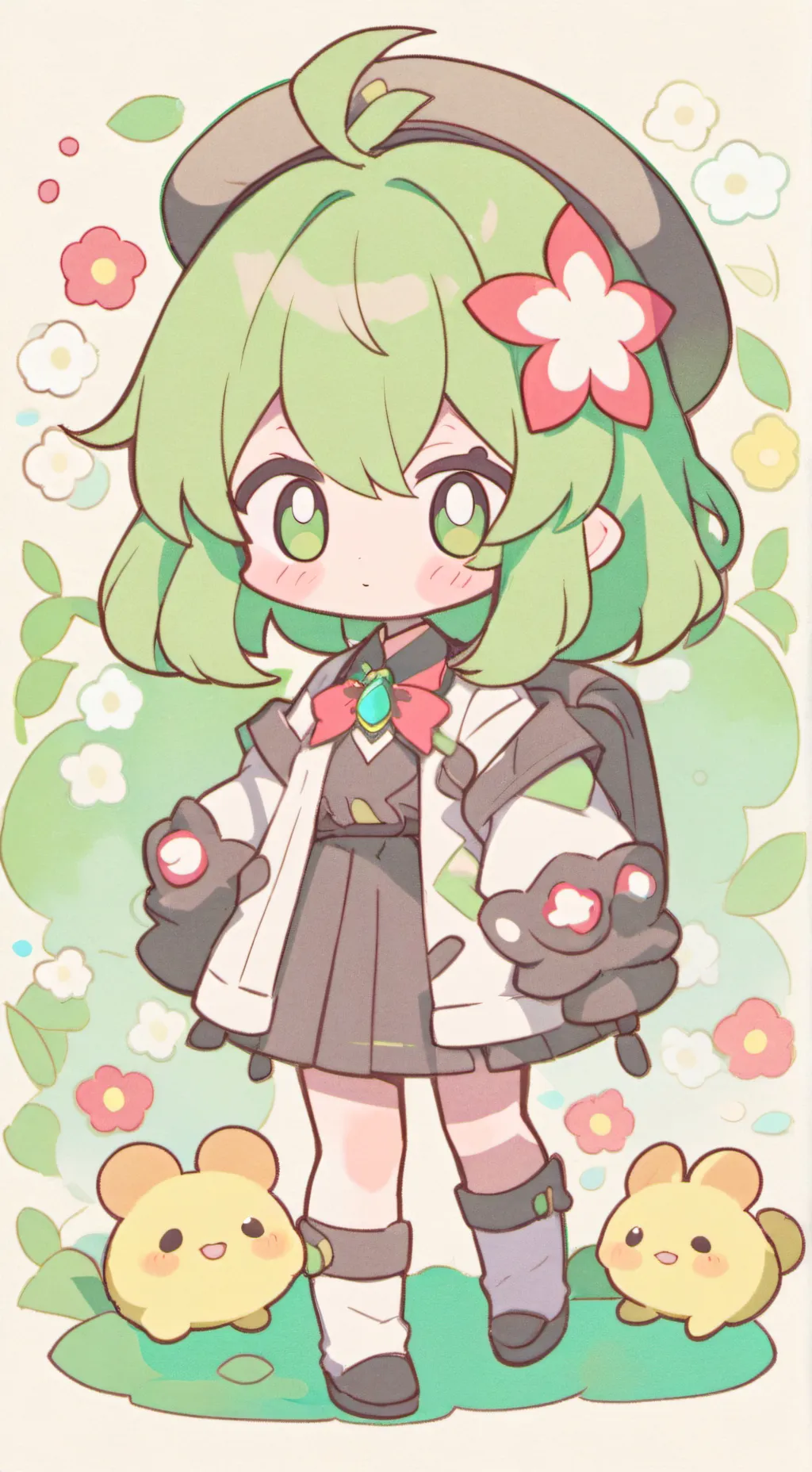 ai character: bebe huérfana  background
