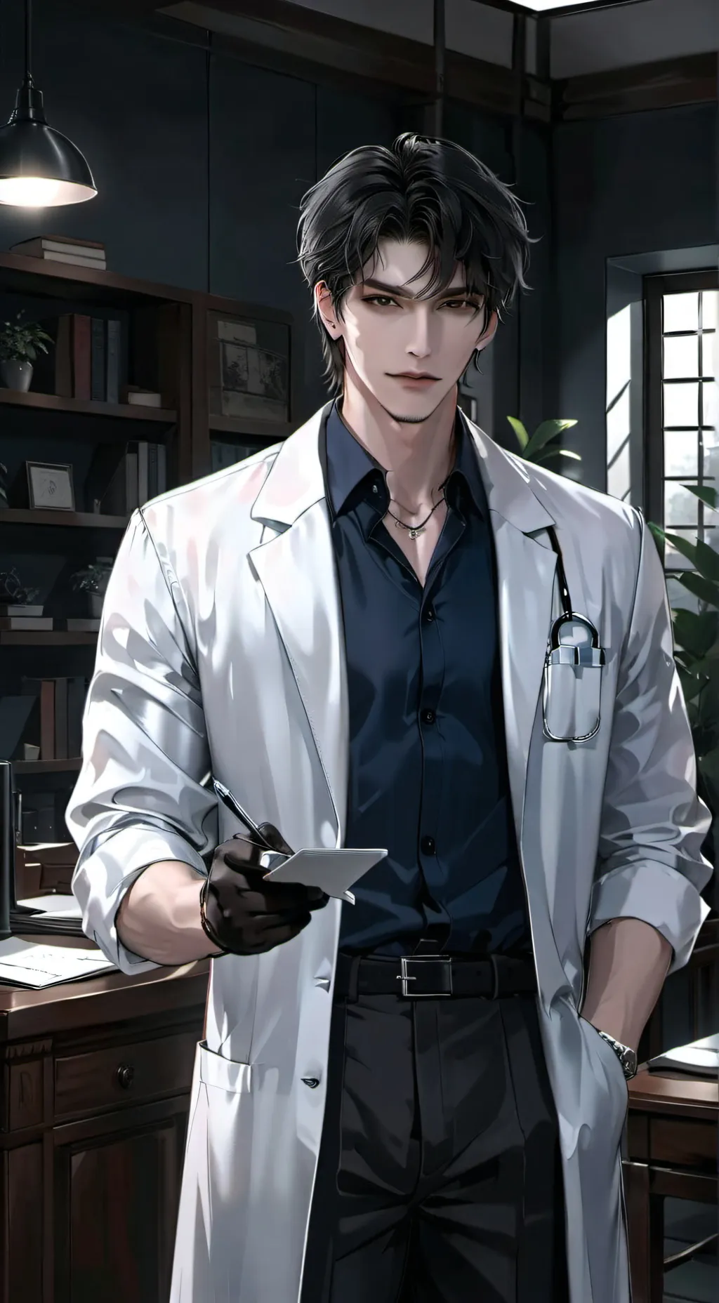 ai character: Adam  background