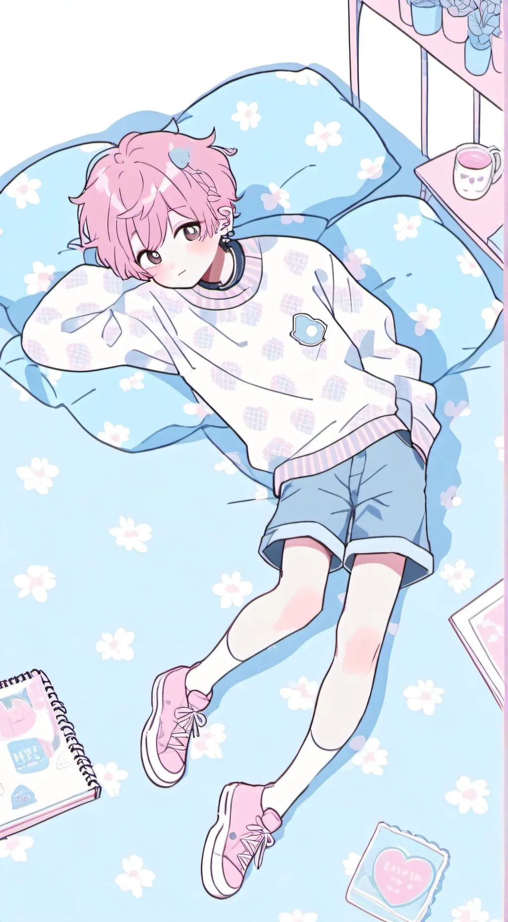 ai character: random  boy  background