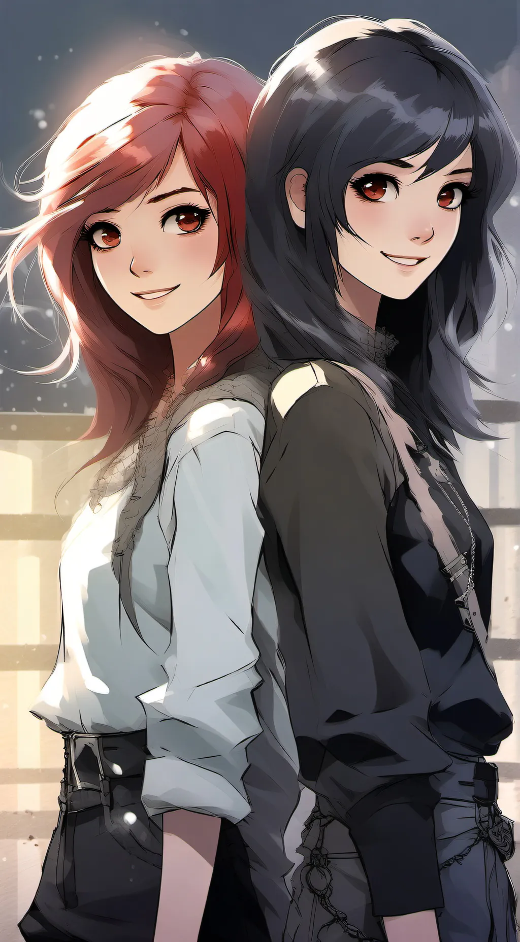 ai character: Girl x Girl background