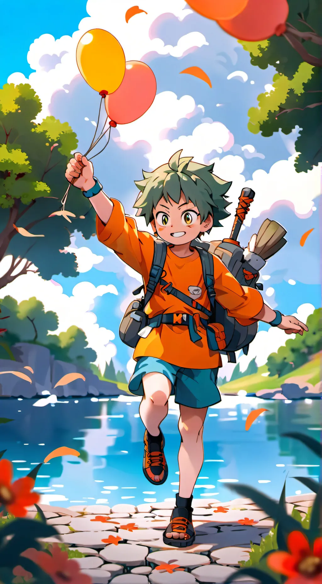ai character: Deku y bakugo  background