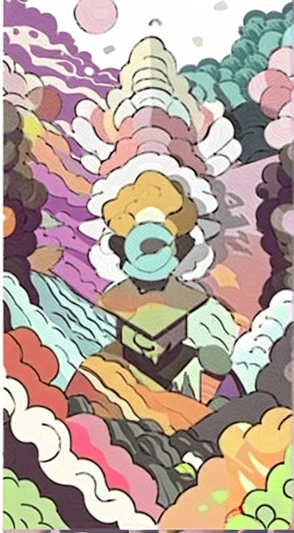 ai character: gemas de cristal background