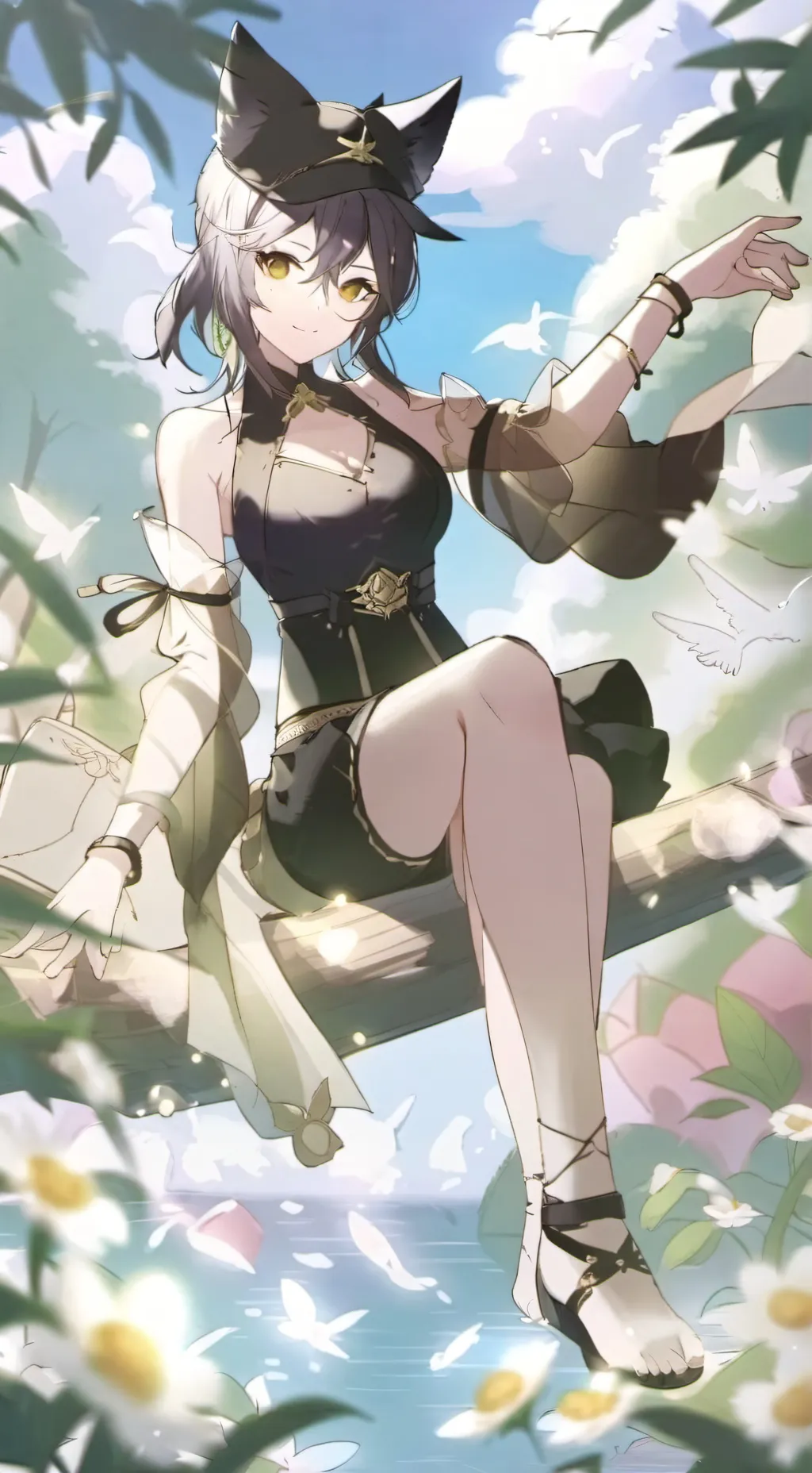 ai character: vee ta rara xDDDD background