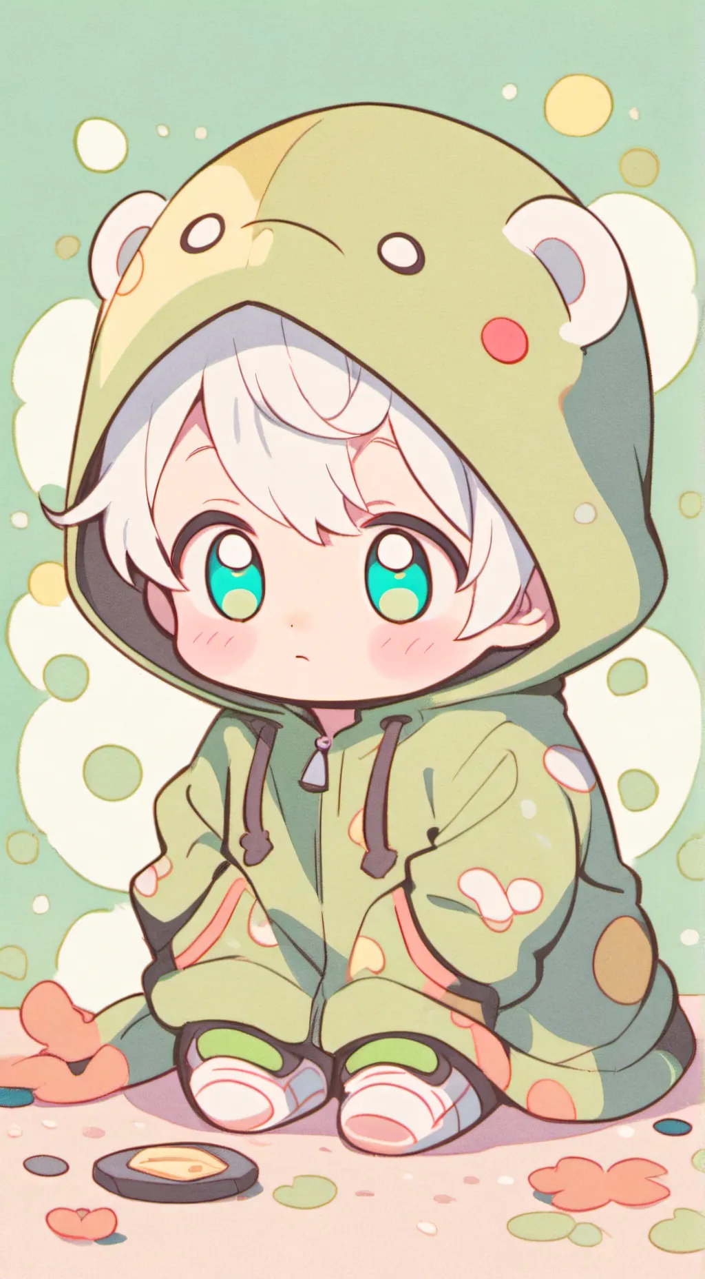 ai character: sad baby background