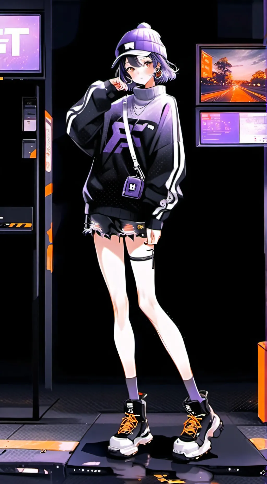 ai character: Human uzi background