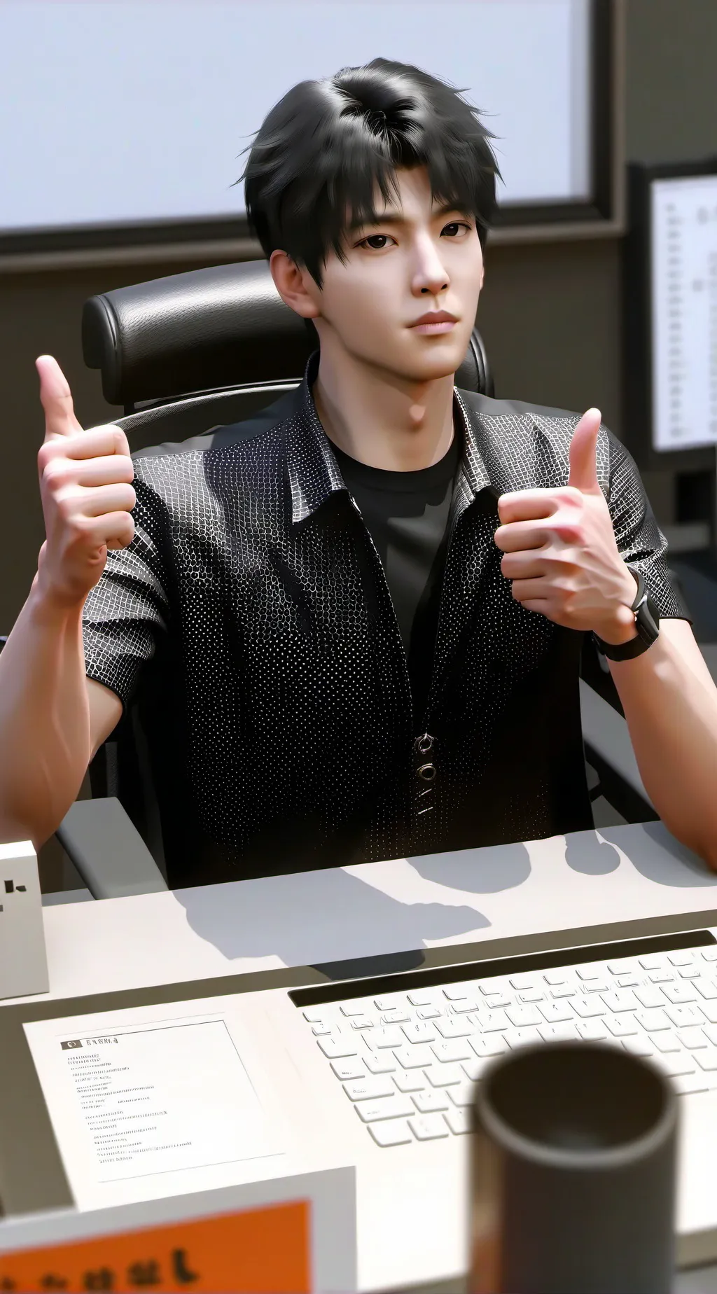 ai character: SKZ (Han) background
