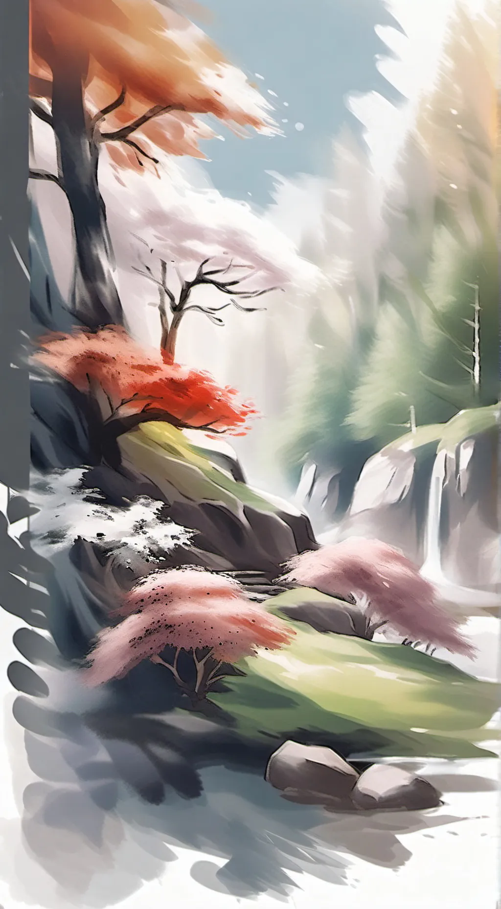 ai character: lepidodendron tree background