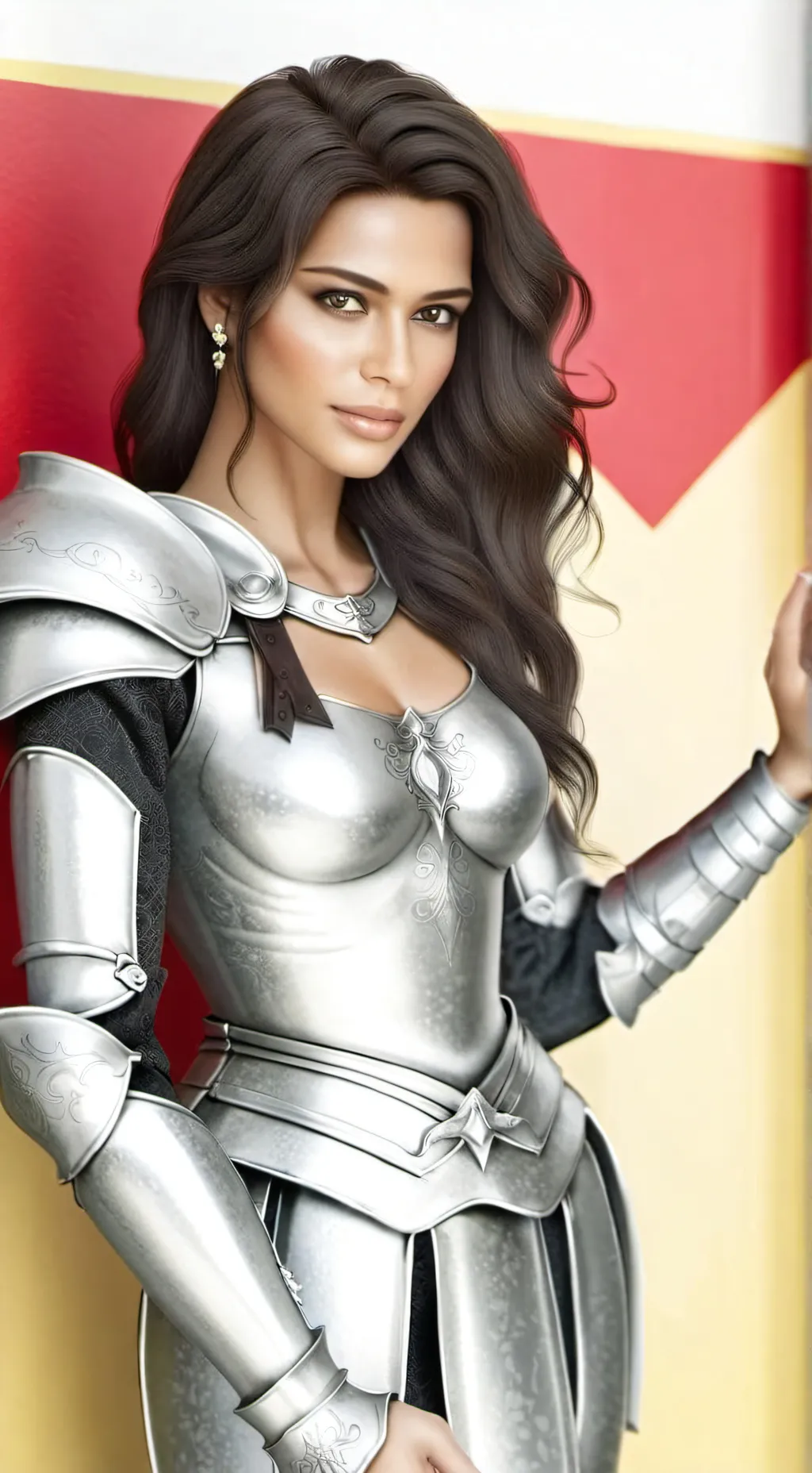 ai character: Amber knight  background