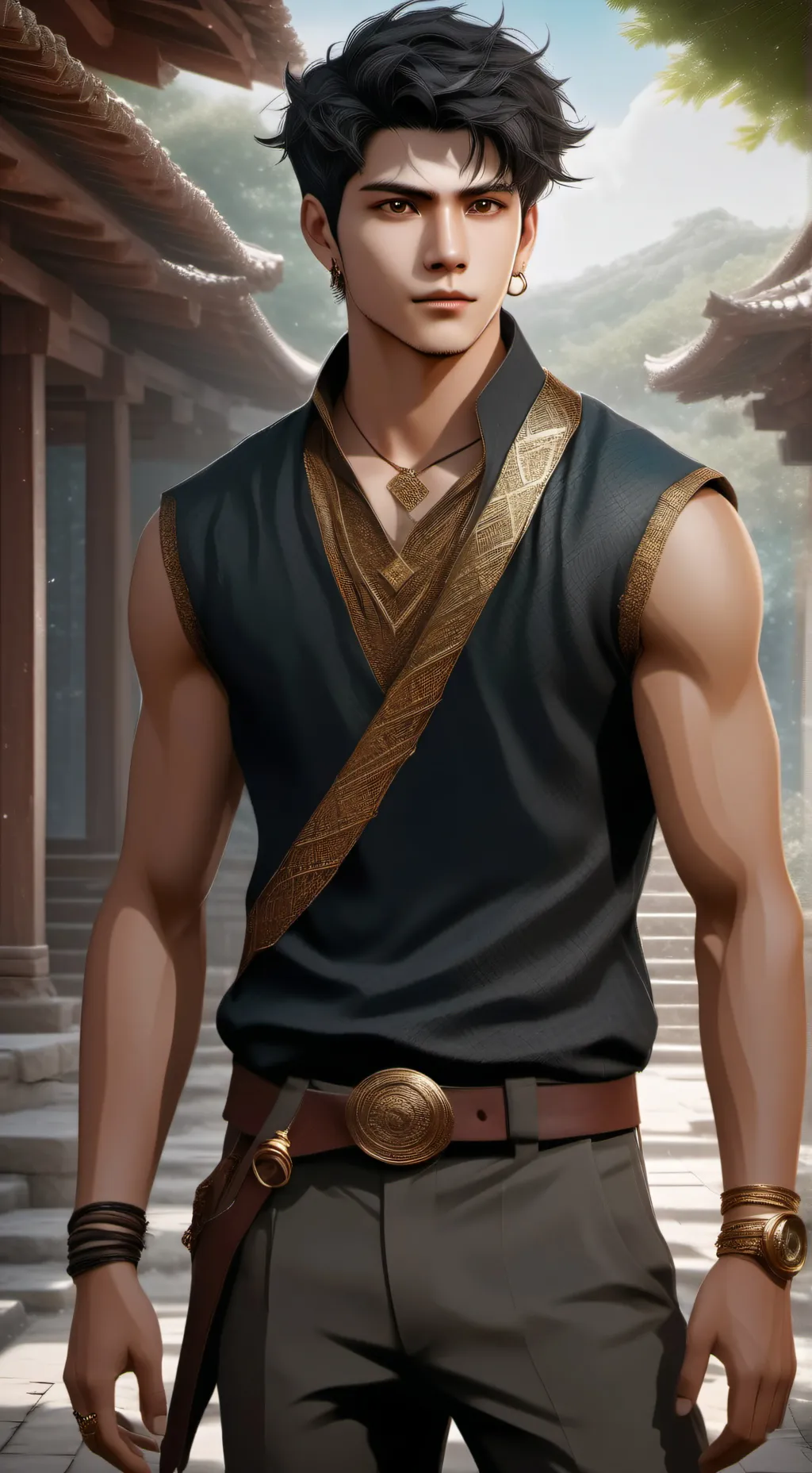 ai character: Leon background