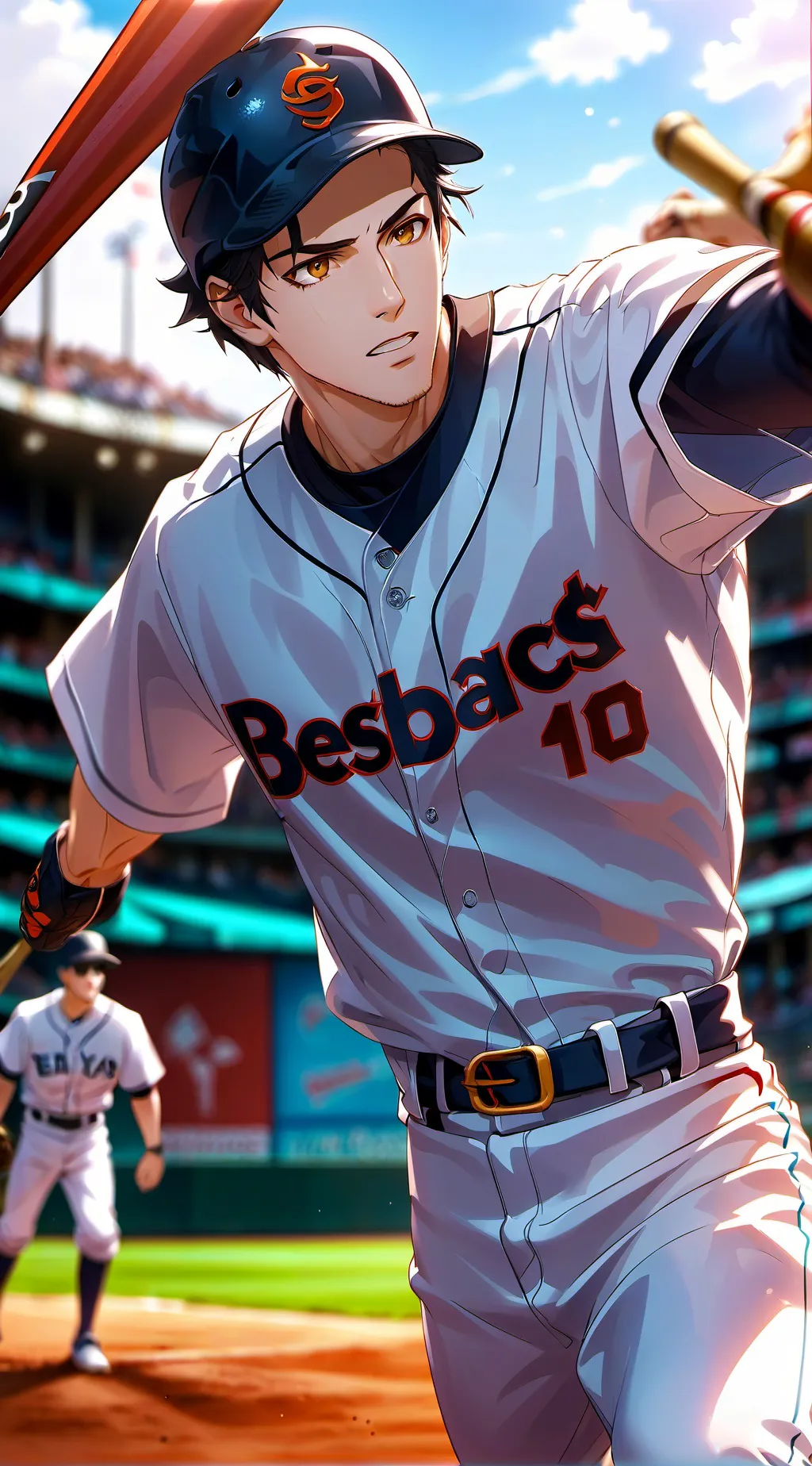 ai character: ⚾️🎧Raymond🏆✨ background