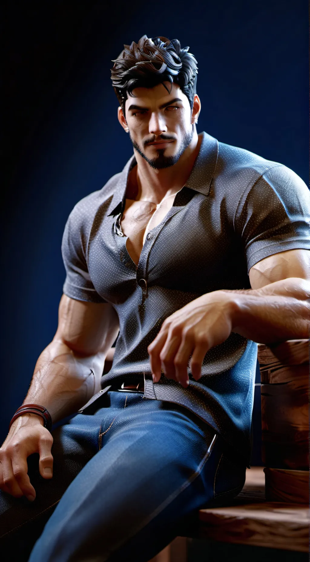 ai character: Jeremy Young  background